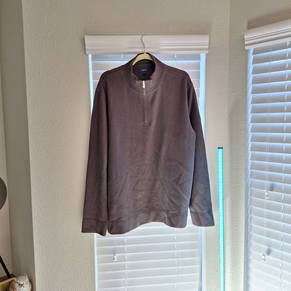 Faconnable Size XXL Long Sleeve 1/4 Zip Pullover